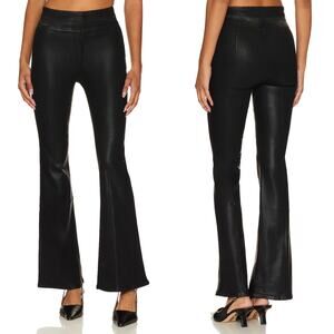 FRAME Jetset Flare in Noir Coated Sz 30 Black High Waist Flare Leg Stretch Sexy